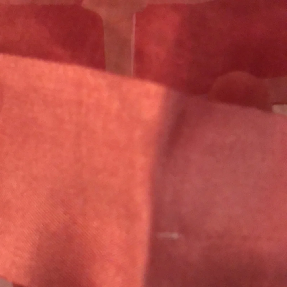 Vintage Red & White Silky Scarf - Picture 7 of 8